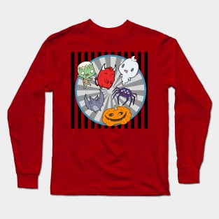 Retro Vintage Halloween. Little Boo Crew. Crazy Stripes and Vortex Style Long Sleeve T-Shirt